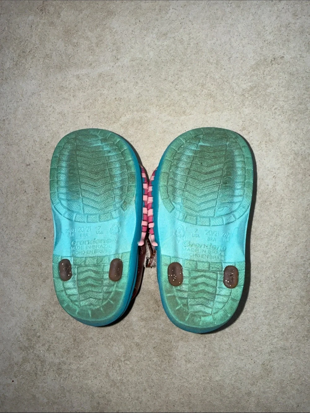 Ipanema Turquoise Kids Mermaid Water Shoes with Pink Straps size 7 toddler